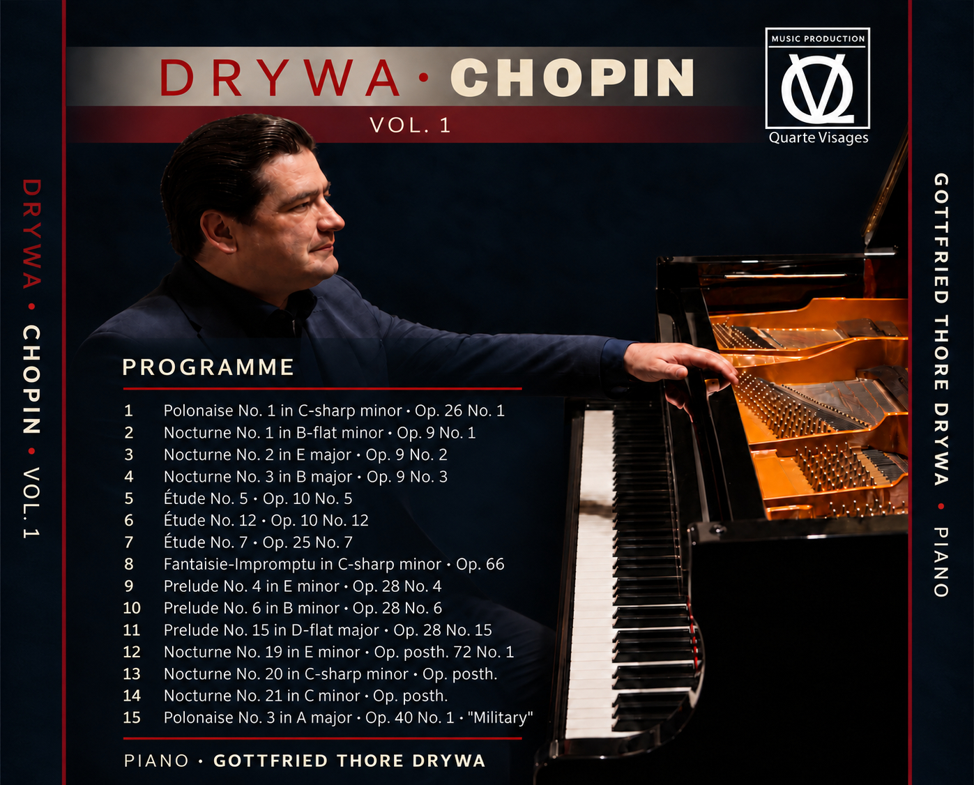 Programme and back cover of Drywa plays Chopin Vol. 1