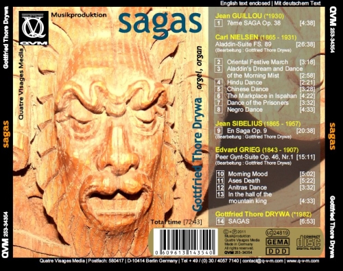 Programme and back cover of Sagas