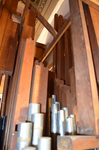 Historical pipework of the Sauer organ